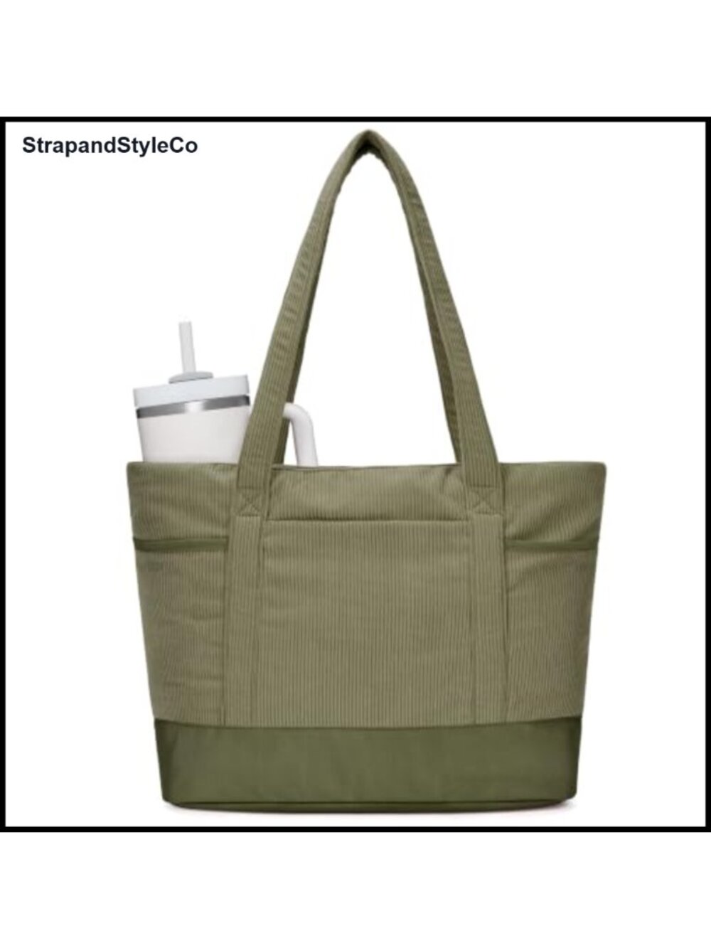 Corduroy Tote Bag Large Laptop Handbag Travel Work Gym College